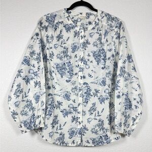 Lucky Brand Women’s Medium Regular Front Button long sleeve Top Shirt